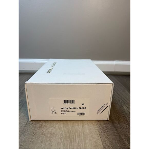 Amina Muaddi Gilda Glass embellished PVC sandals Size 35 $1170 - Picture 11 of 11